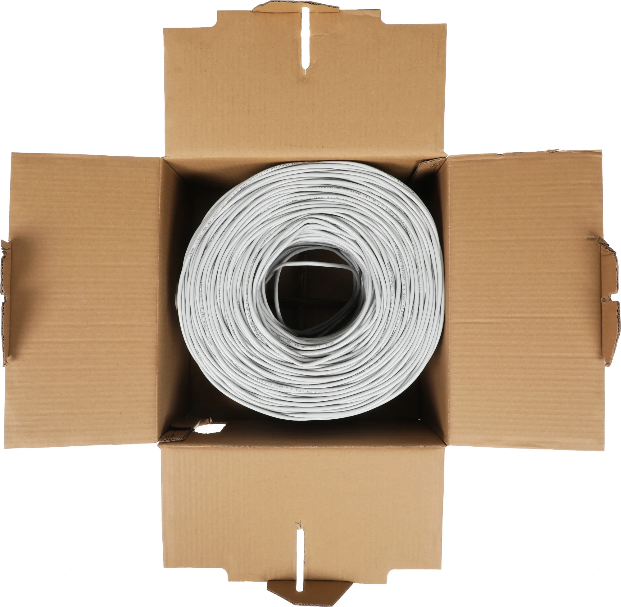 Кабель сетевой KingPrice KP-utp-c5e-0.4mm-cca-305m 1Гбит/с UTP 4 пары cat.5E solid  0.40мм  CCA  305м серый