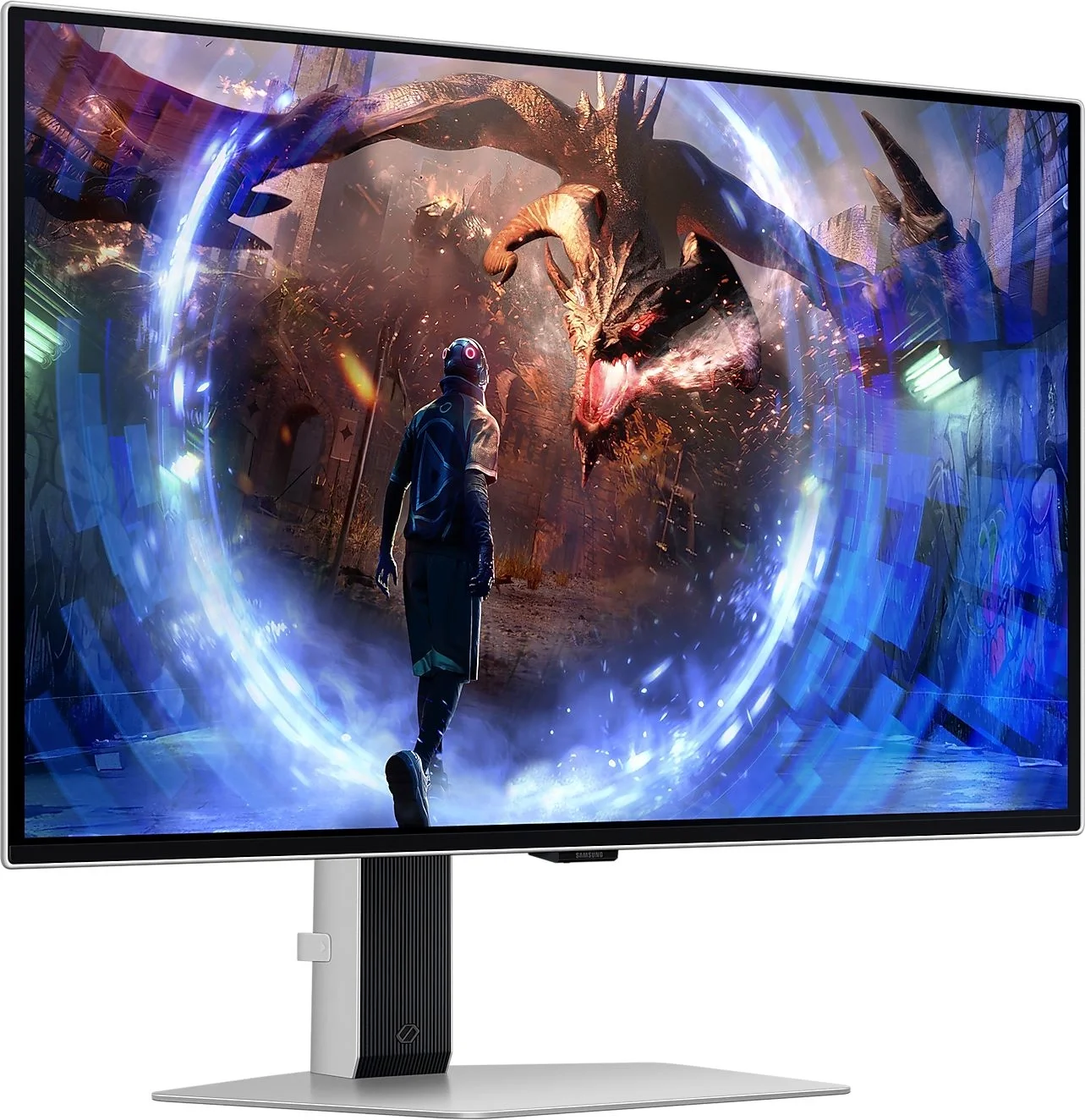 LS27DG600SIXCI - Игровой монитор Odyssey OLED G6  27" SAMSUNG LS27DG600SIXCI, OLED, 2560x1440 QHD, 360Hz 0,03мс, 250кд/м2, 1 000 000:1, HDR10+ Gaming, 2xHDMI 1xDP 2xUSB3.0, Регулируемый по высоте до 120мм, Поворот Экрана, Цвет: Черны-Серебряный с Подсветкой