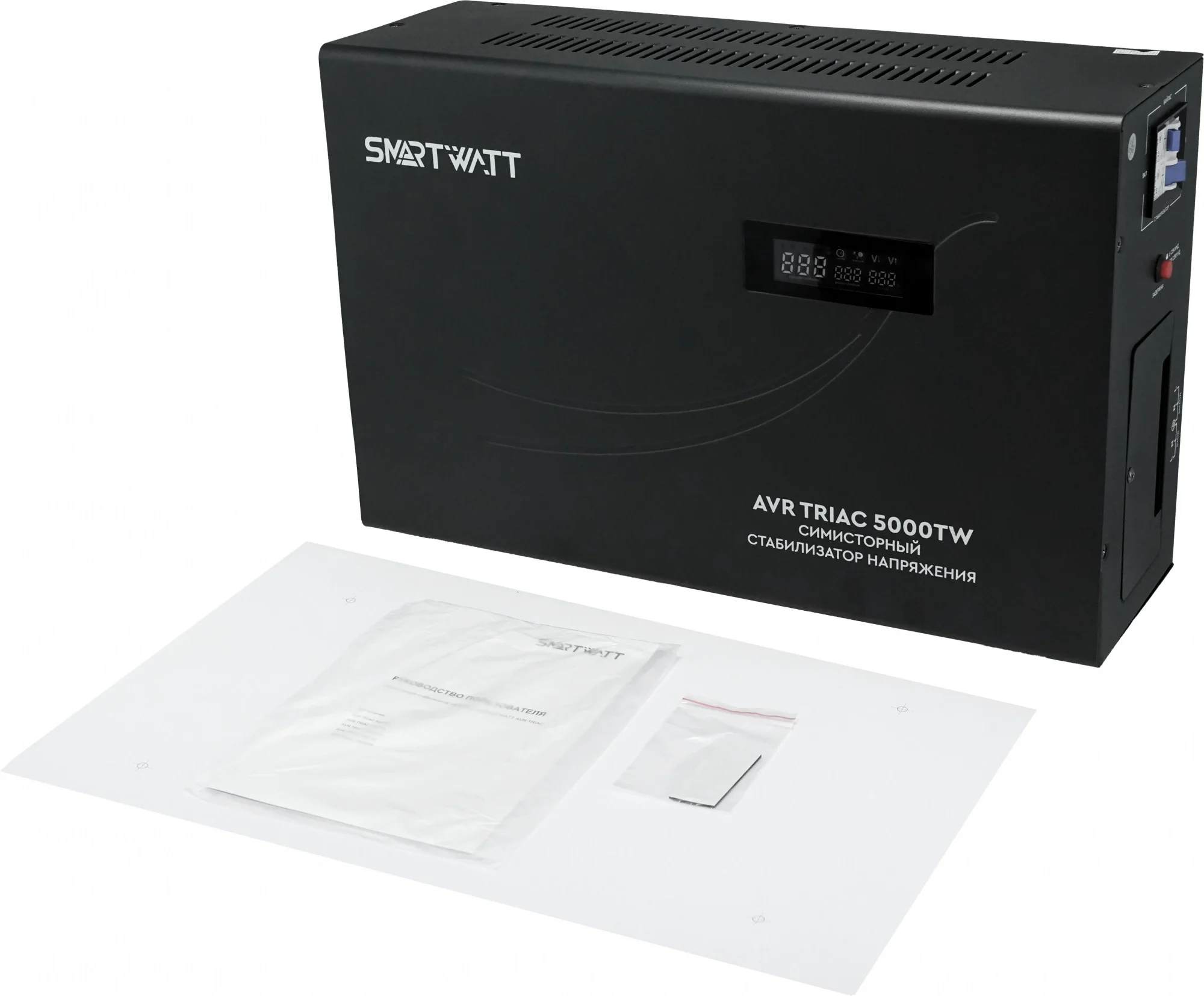 Стабилизатор напряжения SMARTWATT AVR TRIAC 5000TW, 5000VA, черный (4512020380002)