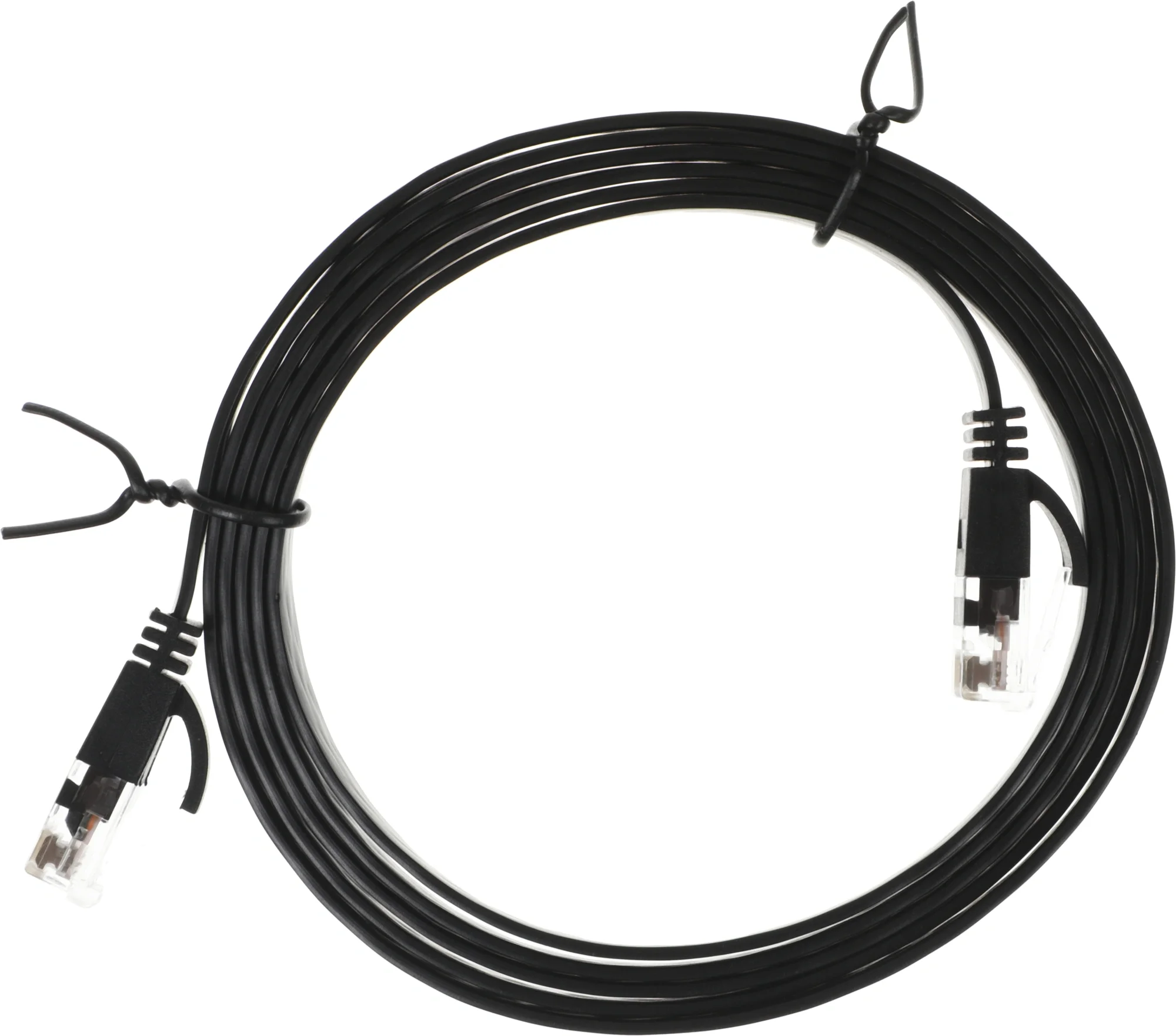 BU-С6-FLAT-1.5M-B Патч-корд Buro Flat 10Гбит/с UTP 4 пары cat.6 Cu molded 1.5м черный  RJ-45  (m)-RJ-45  (m) ()
