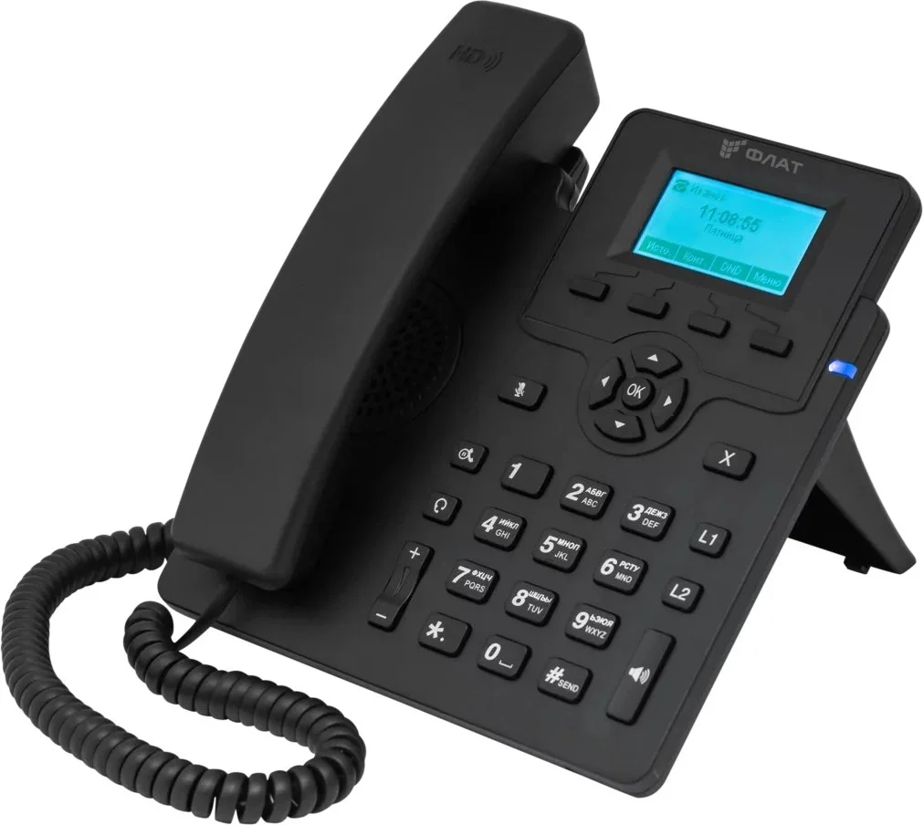 Телефон IP Флат Flat-Phone-C10/RU   черный