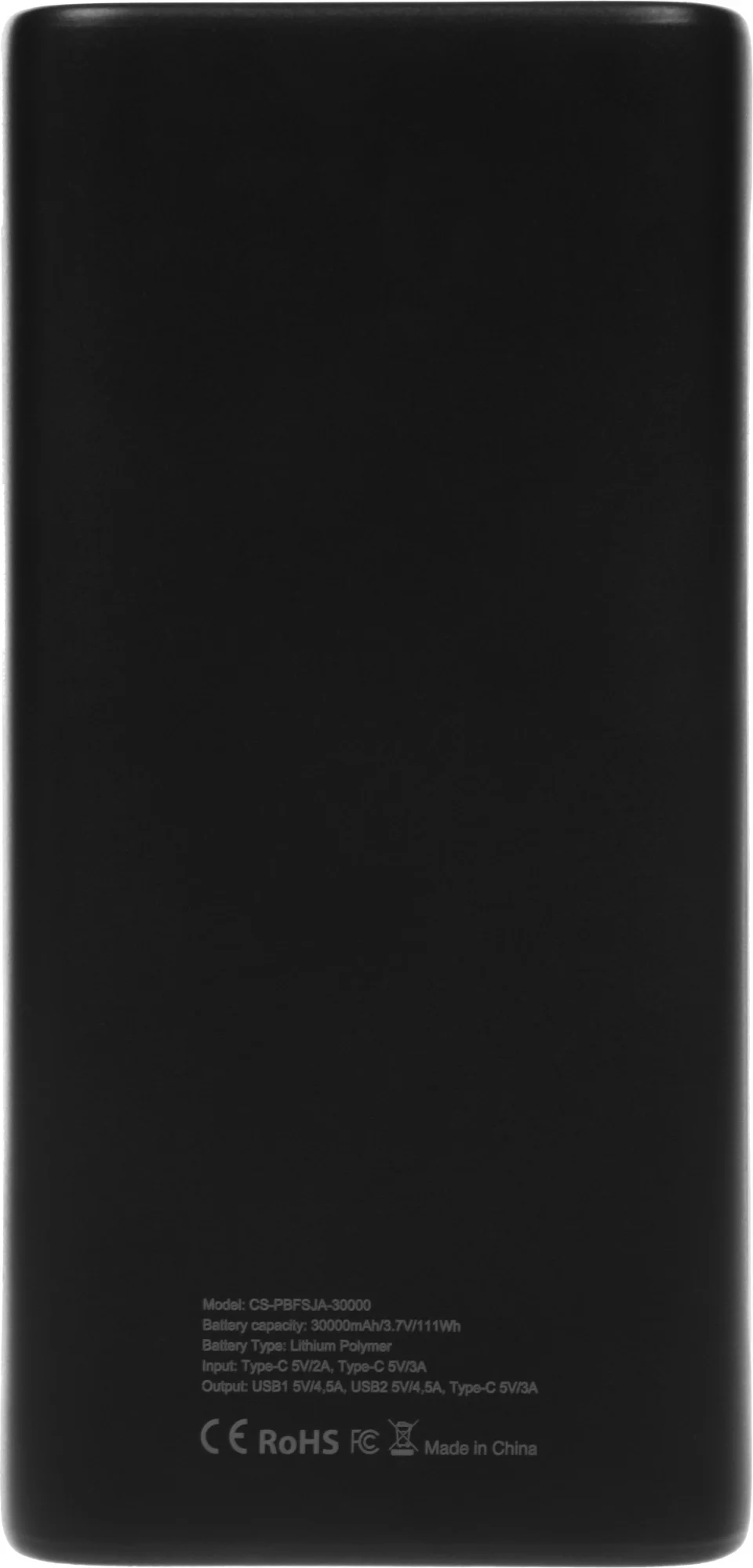 Мобильный аккумулятор Cactus CS-PBFSJA-30000 30000mAh 22.5W 4.5A 2xUSB-A/2xUSB-C черный