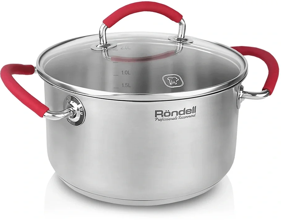 Кастрюля Rondell Sorge RDS-1219 2.1л. d=18см (с  крышкой)  стальной