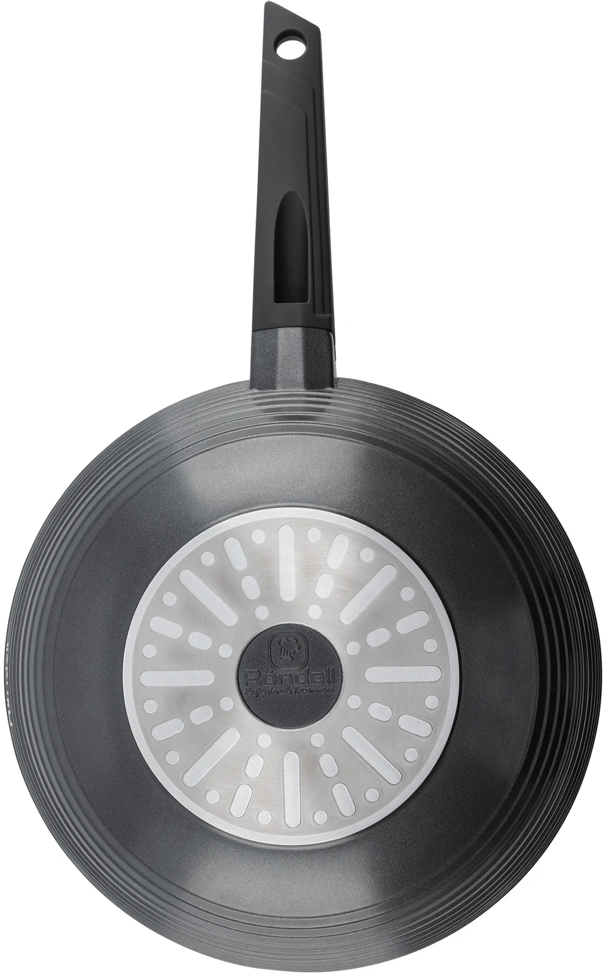Сковорода ВОК (WOK) Rondell Kontur RDA-1489 круглая 28см покрытие: Xylan Plus ручка  несъемная  (с  крышкой) графитовый