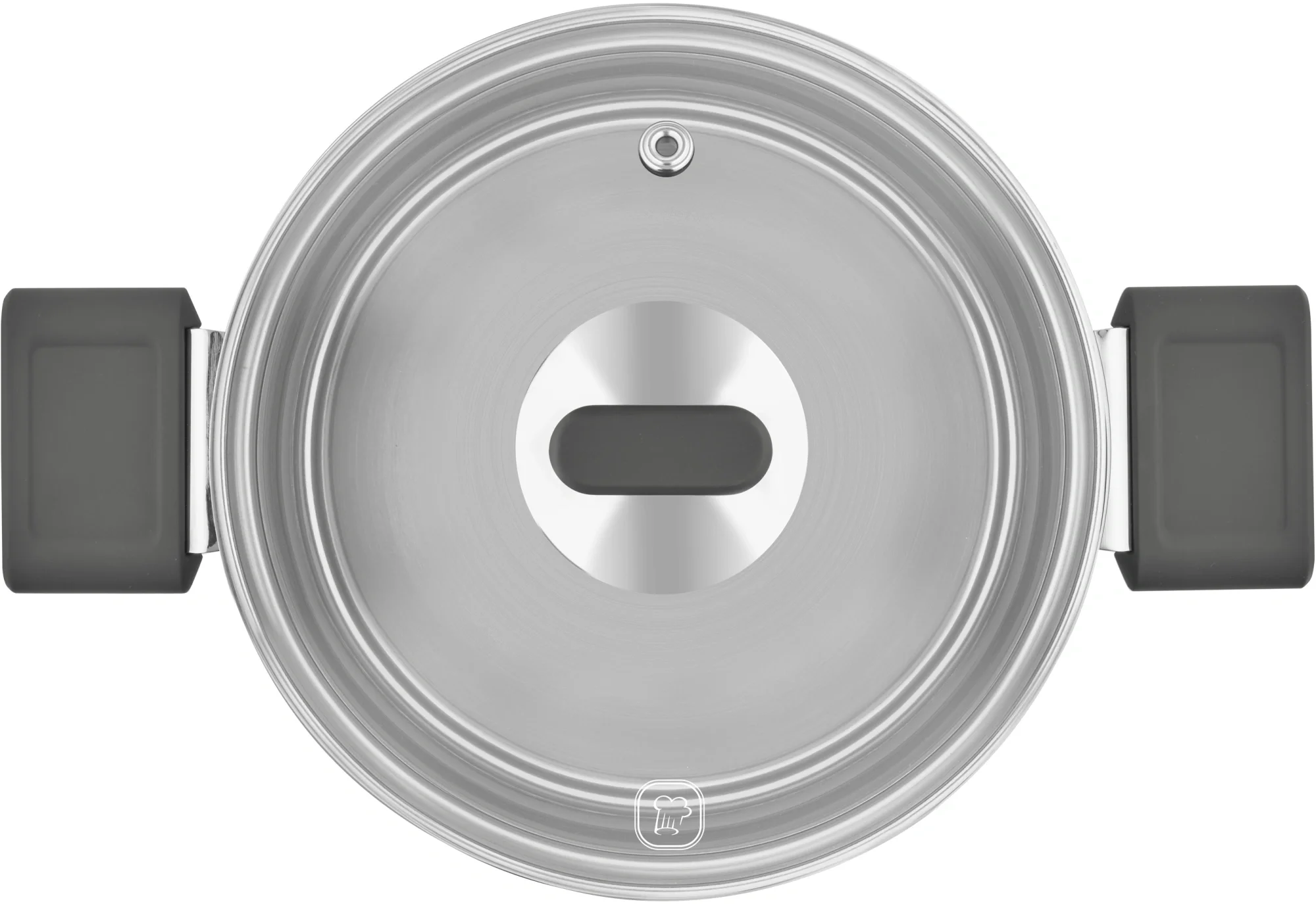 Кастрюля Rondell Quadro RDS-1597 5.1л. d=24см  (с крышкой) стальной