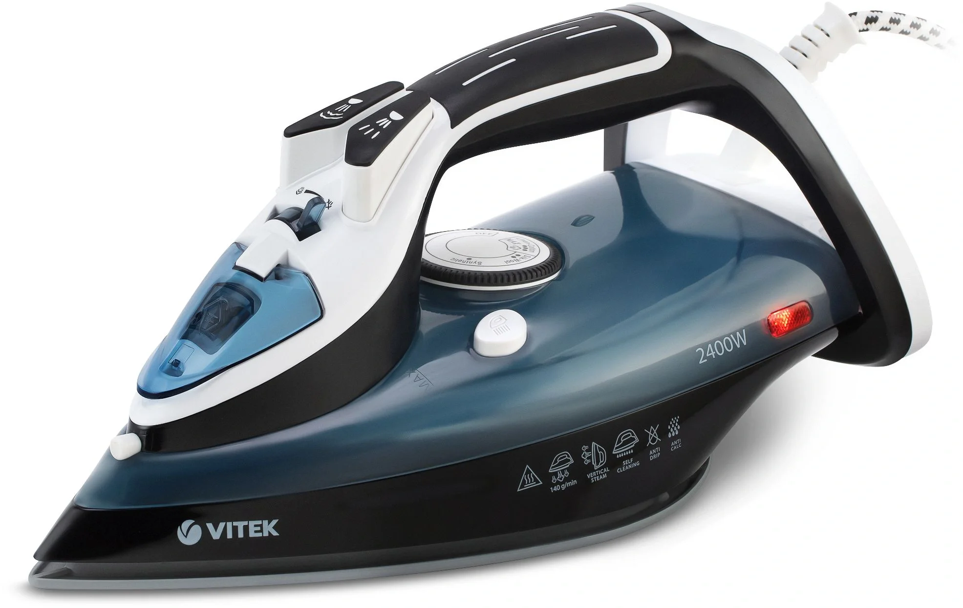 Утюг Vitek VT-8304 2400 Вт черный/белый/синий