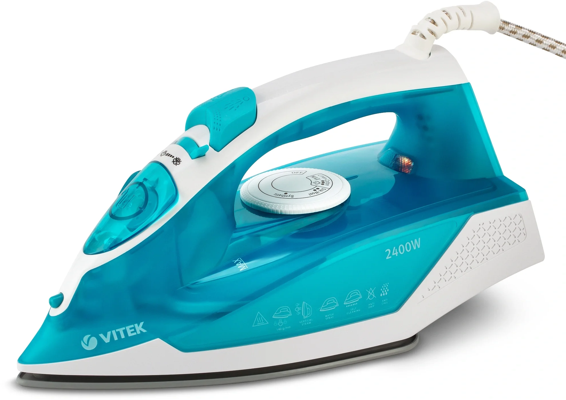Утюг  Vitek  VT-8307  2400Вт синий/белый