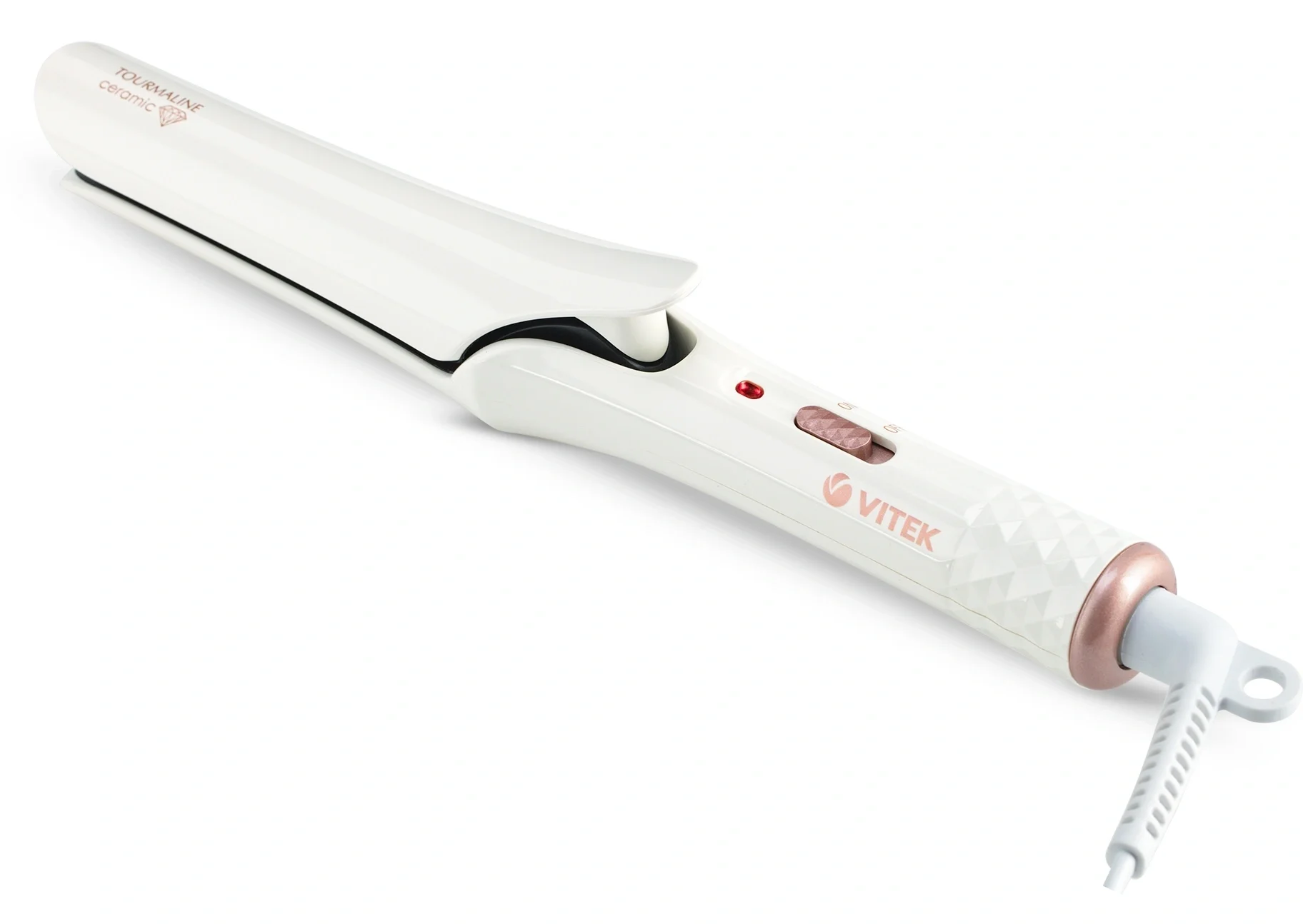 Выпрямитель Vitek VT-8406 25Вт  белый макс.темп.:200С покрытие:керамико-турмалиновое