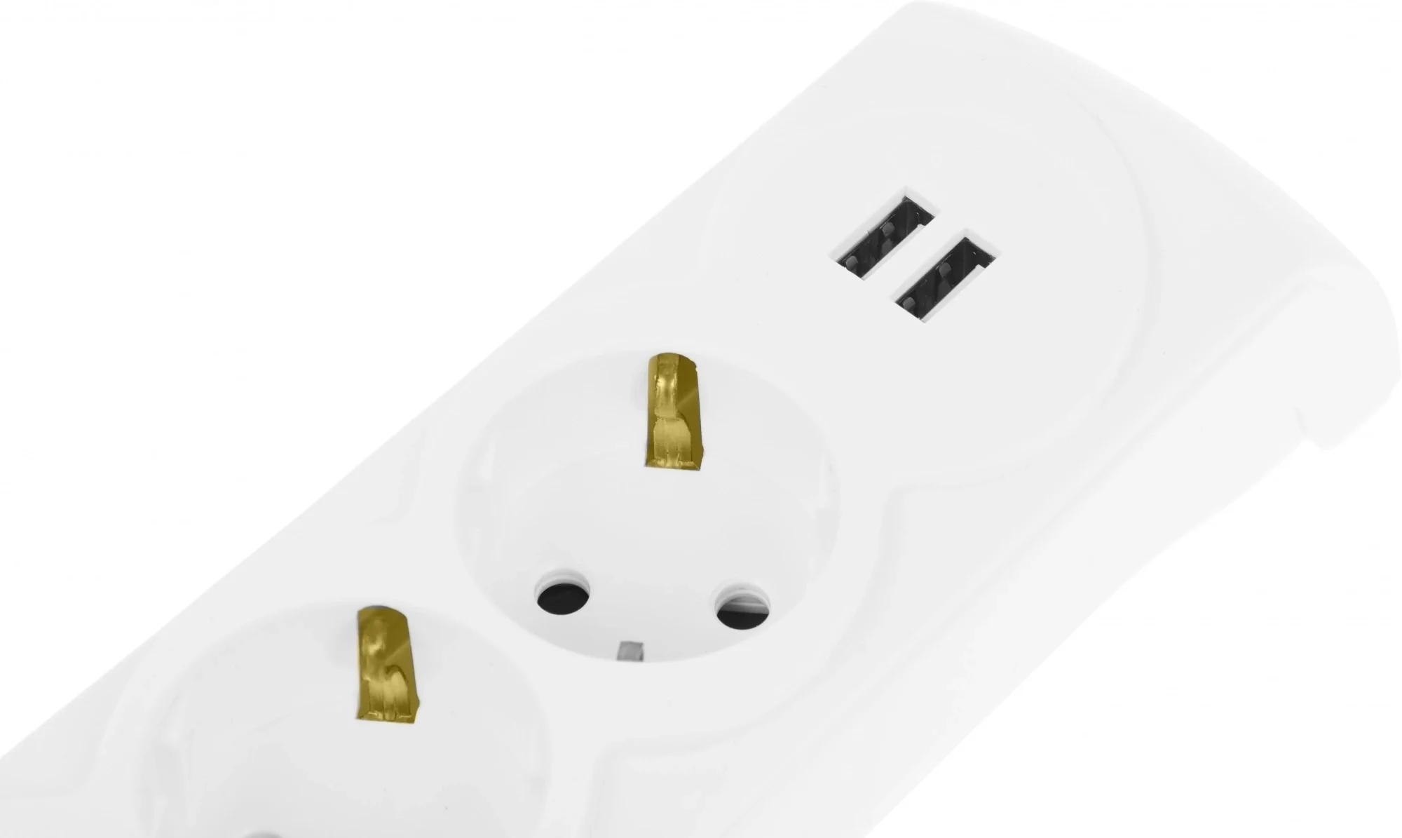 Фильтр сетевой Kranz 13-4700, 5 гнезд, 3м, 2 USB, белый