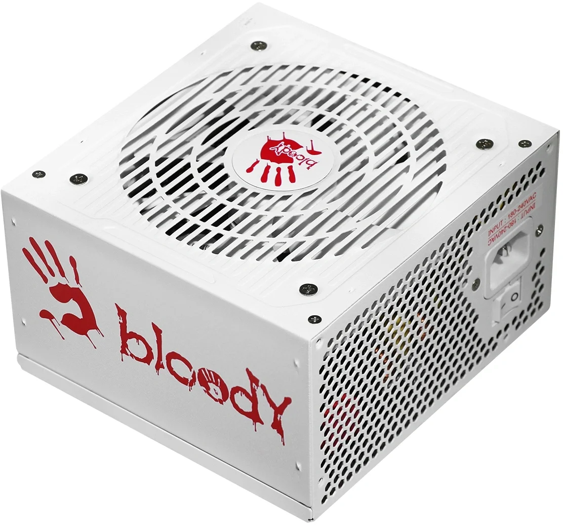 Блок питания Bloody ATX 750W BD-PS750G 80+ gold (20+4pin) APFC 120mm fan 6xSATA Cab Manag RTL BD-PS750G-MW