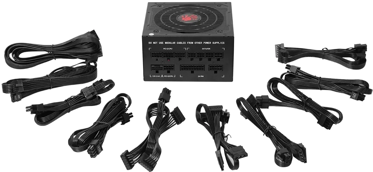 Блок питания Bloody ATX 850W BD-PS850G 80+ gold (20+4pin) APFC 120mm fan 12xSATA Cab Manag RTL