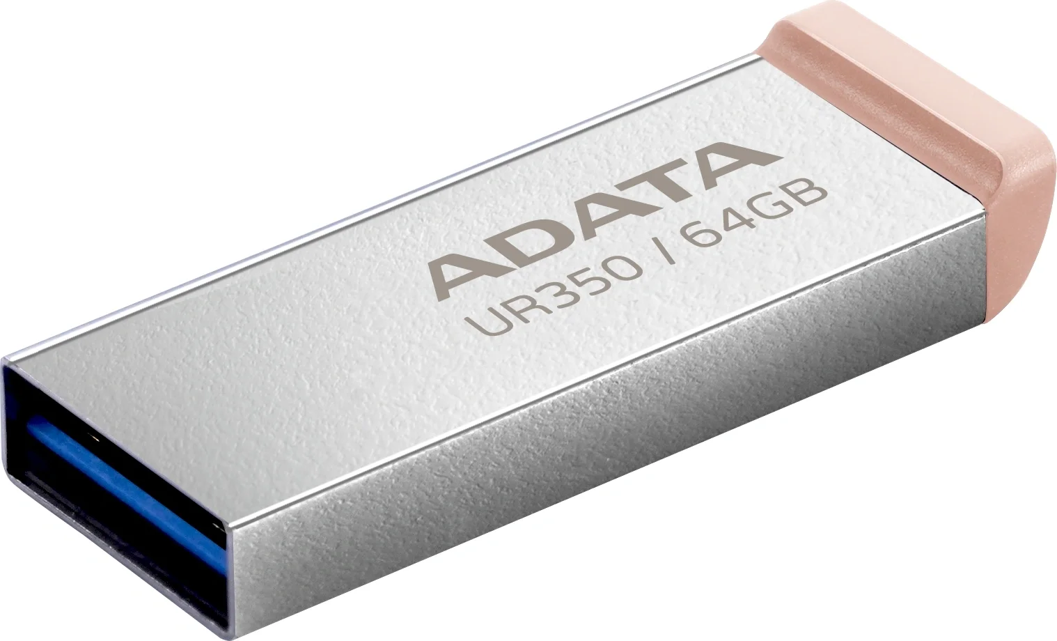 USB накопитель ADATA - UR350, USB Type A (USB 3.2 Gen 1), 64 ГБ, read speed-100MB/s, цвет коричневый, UR350-64G-RSR/BG