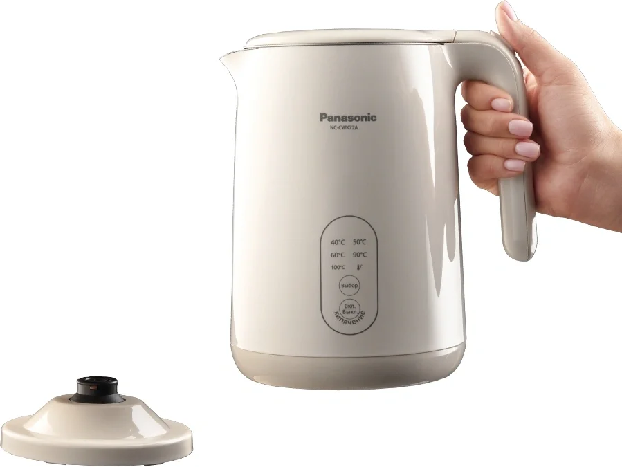 Чайник электрический Panasonic NC-CWK72A 1.5л. 1500Вт бежевый  корпус: полупропилен/нержавеющая сталь