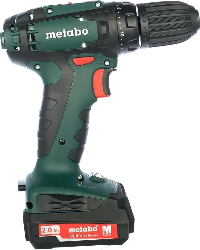 Metabo BS 14.4 Li Безударная дрель-шуруповерт [602206540] { 14,4В Li, 2х2.0Ач Li-Ion,13мм,кейс, вес 1.2 кг }