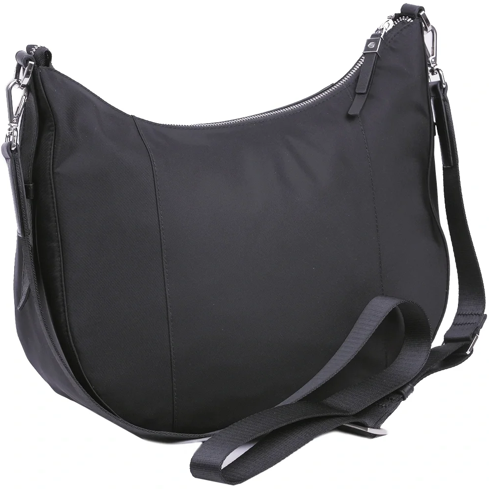 Сумка седло женская Piquadro Lyra BD6658W92T/N 10.9" черная ткань/натур.кожа