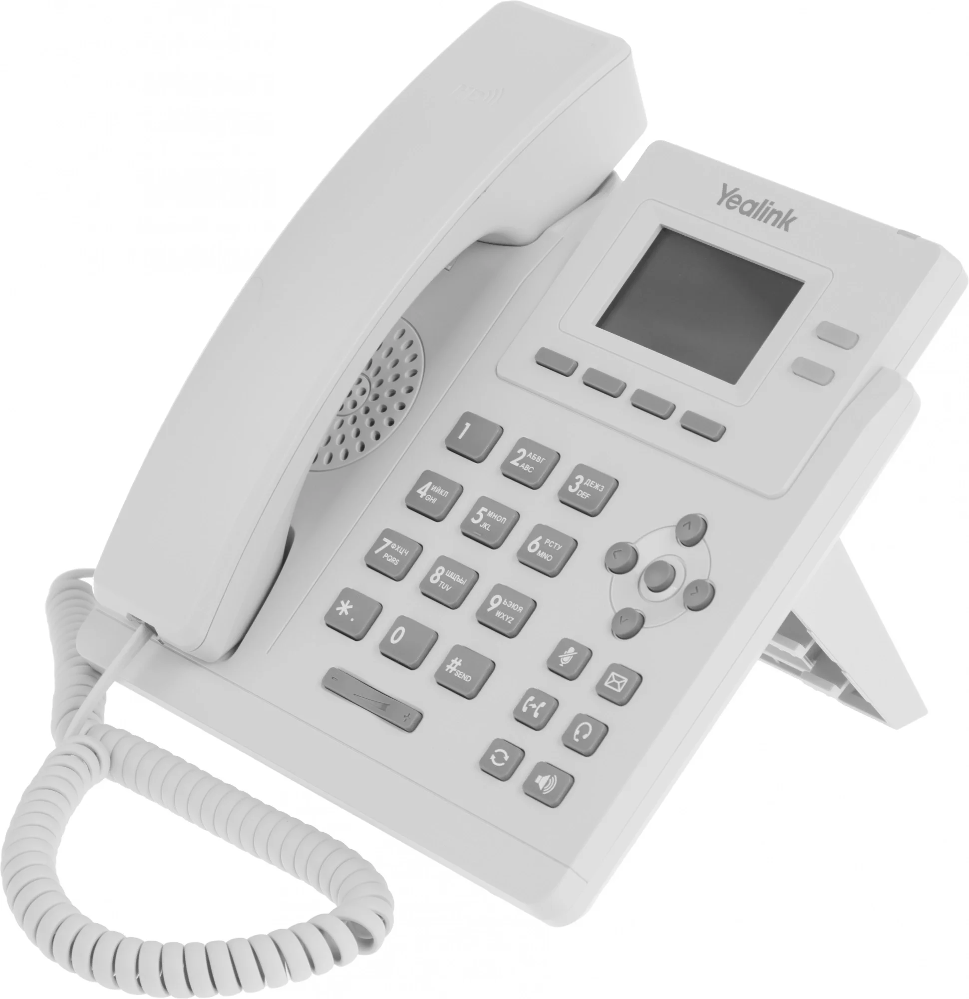 SIP-телефон Yealink SIP-T31P Light Gray, 2 линии, PoE, БП в комплекте