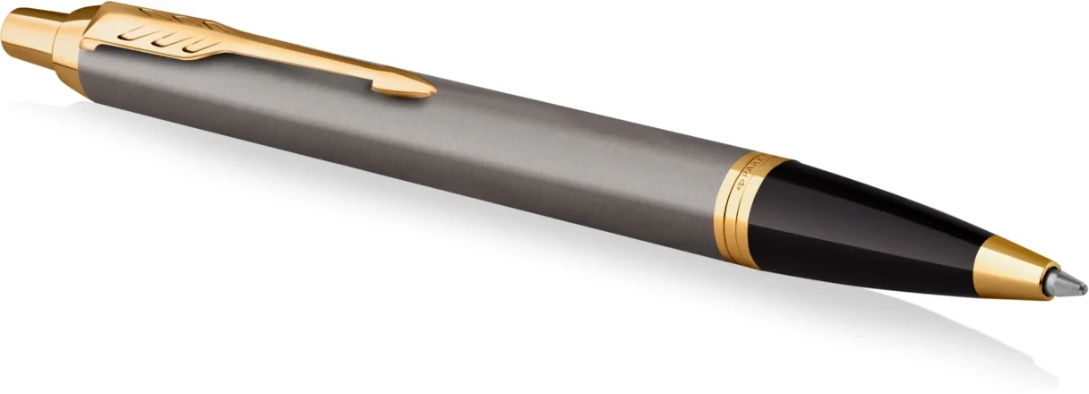 Ручка шариковая Parker IM Premium Grey Core GT (2214613) M, синие чернила, подарочная коробка