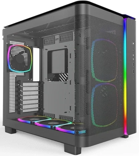 Компьютерный корпус Montech King 95 PRO черный без БП ATX 4x120мм 2x140мм 2xUSB3.0 1xUSB3.1 audio bott PSU