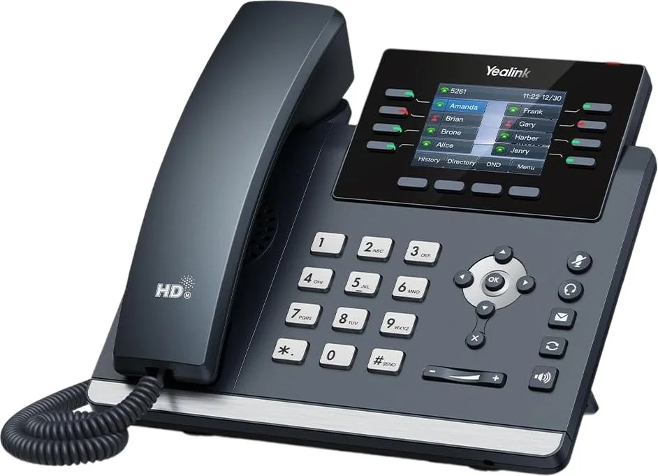 SIP-телефон YEALINK SIP-T44W, 12 аккаунтов, Wi-Fi, PoE, GigE