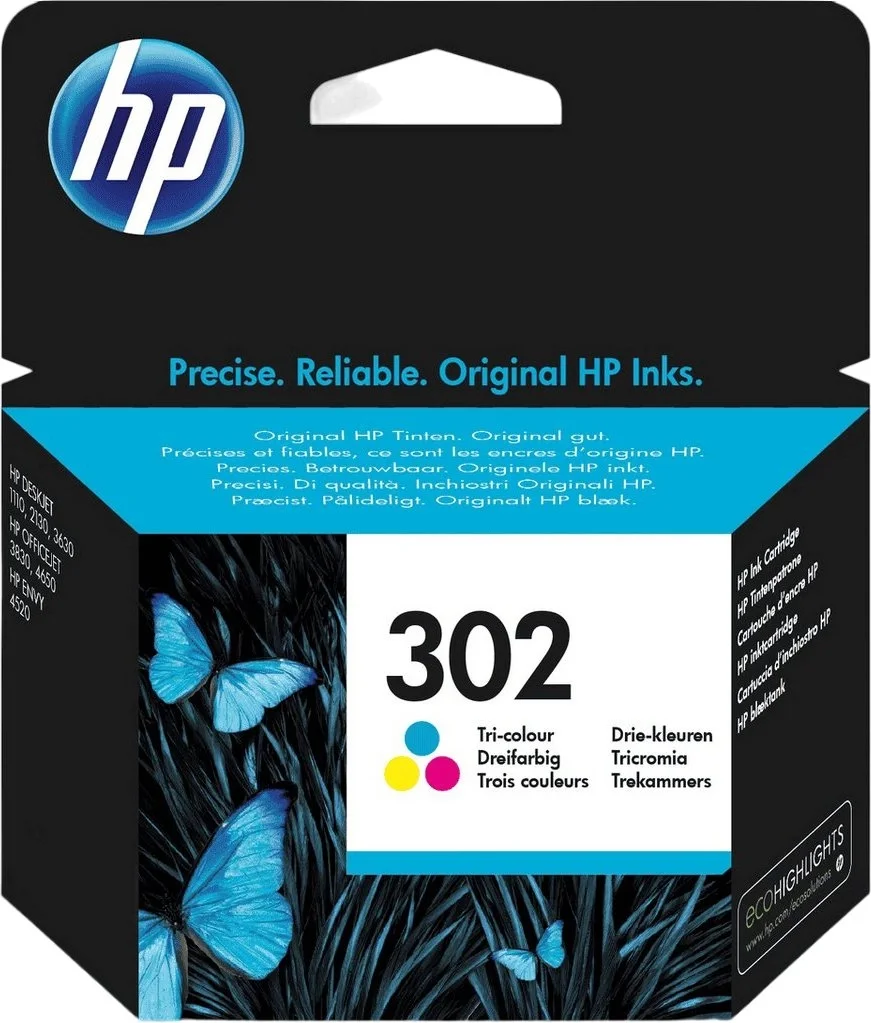 F6U65AE Картридж струйный HP 302 многоцветный (150стр.)  для  HP