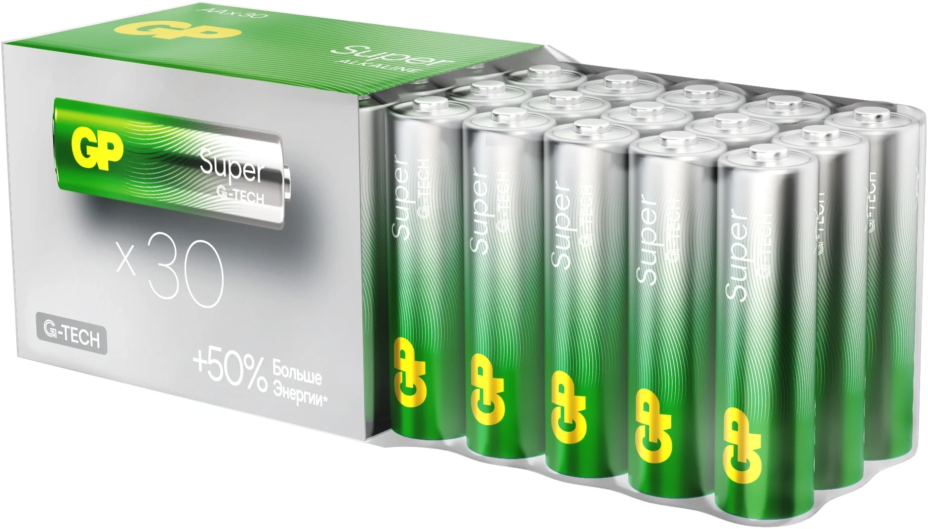 Батарея GP Super Alkaline 15AA21-2CRSWC30 AA (30шт)