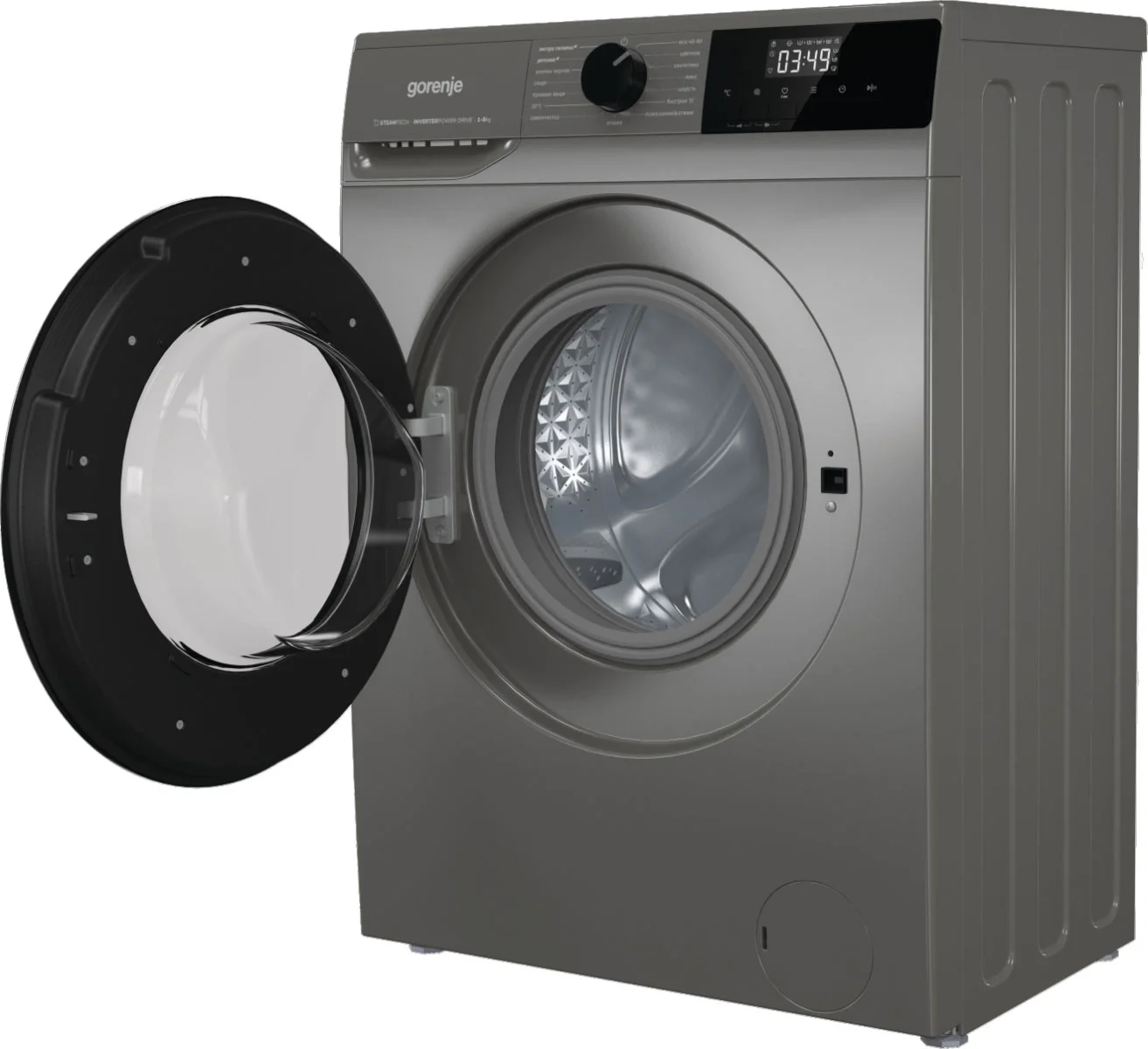 Стиральная машина Gorenje WNHPI84AS/AR класс: A загр.фронтальная  макс.:8кг темно-серый инвертер