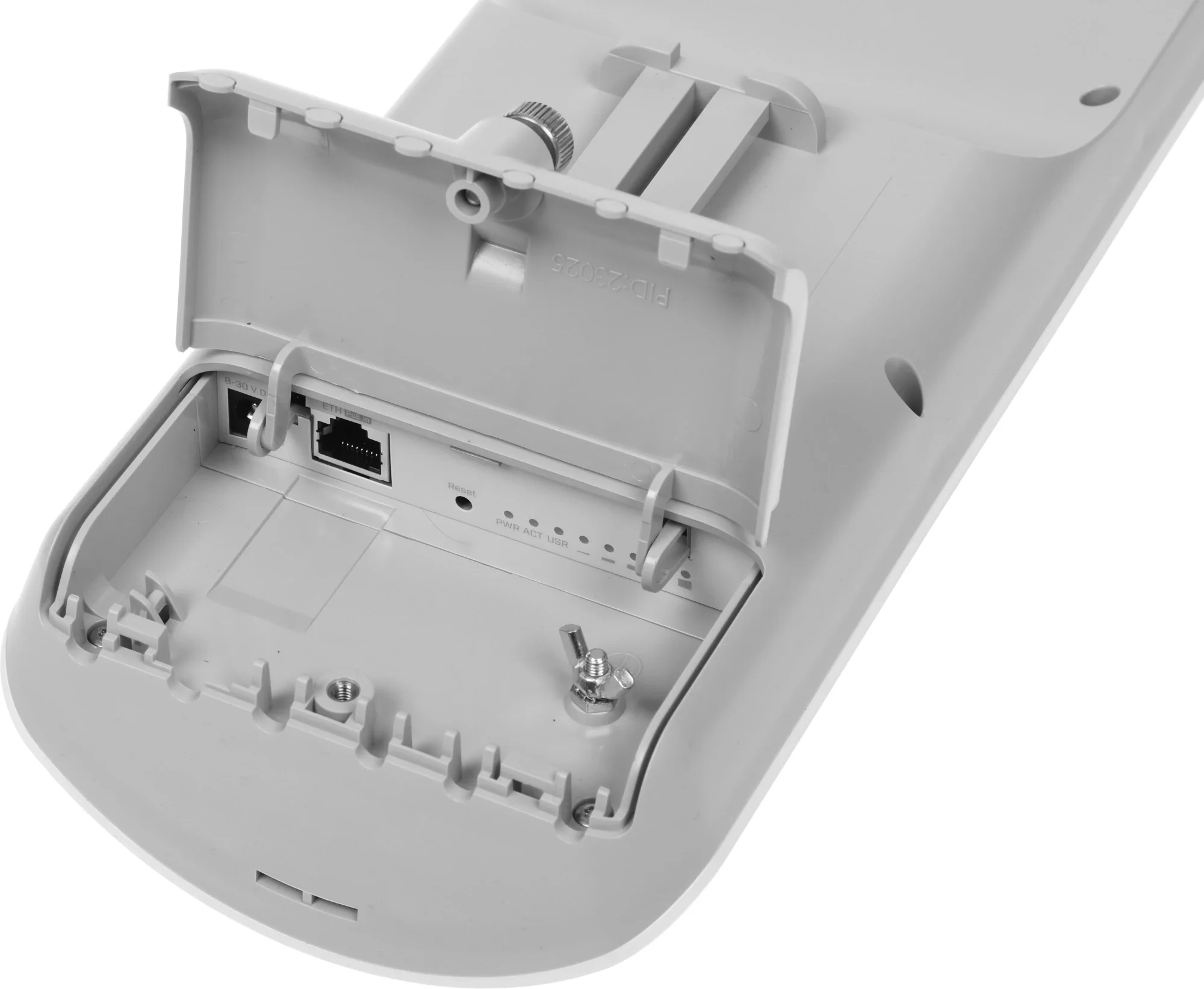 Точка доступа MikroTik mANTBox 2 12s with 12dBi 120 degrees 2.4Ghz sector antenna, Dual Chain 802.11bgn wireless, 600MHz CPU, 64MB RAM, 1x Gigabit LAN, PSU, POE, pole mount,  RouterOS L4