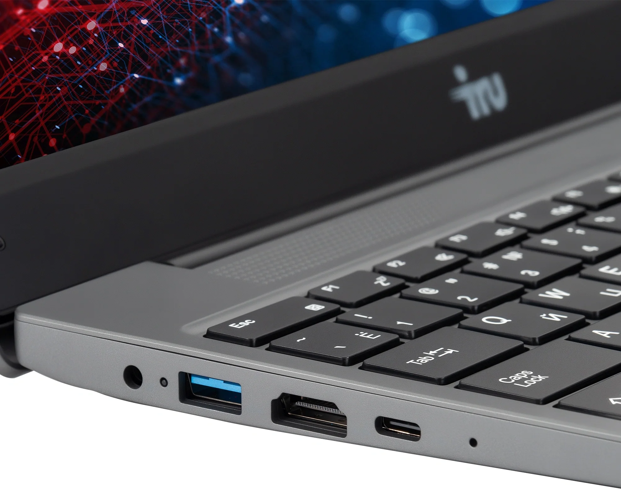 Ноутбук IRU Tactio 14ALH Core i3 1215U 8Gb SSD256Gb Intel UHD Graphics 14" IPS FHD (1920x1080) FreeDOS grey WiFi BT Cam 4000mAh (2058897)