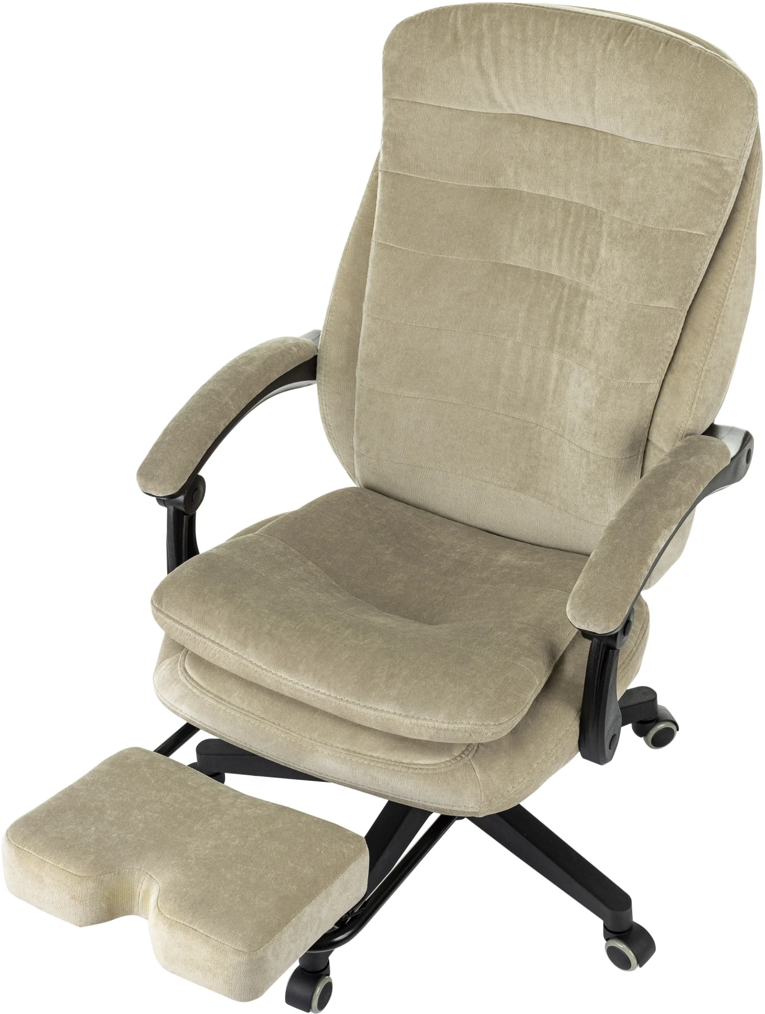 Кресло руководителя Бюрократ T-9950MSG-F Fabric песочный Light-21 крестов. пластик подст.для ног