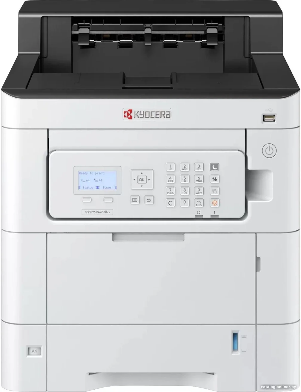 1102Z03NL0 - Принтер лазерный Kyocera ECOSYS PA4000cx (A4), цветной, 1200x1200 dpi, 40 ppm, 1 GB, 1.2 GHz, tray 100+500 sheets, USB+Ethernet, Duplex, LCD, drum 200k, starter toner