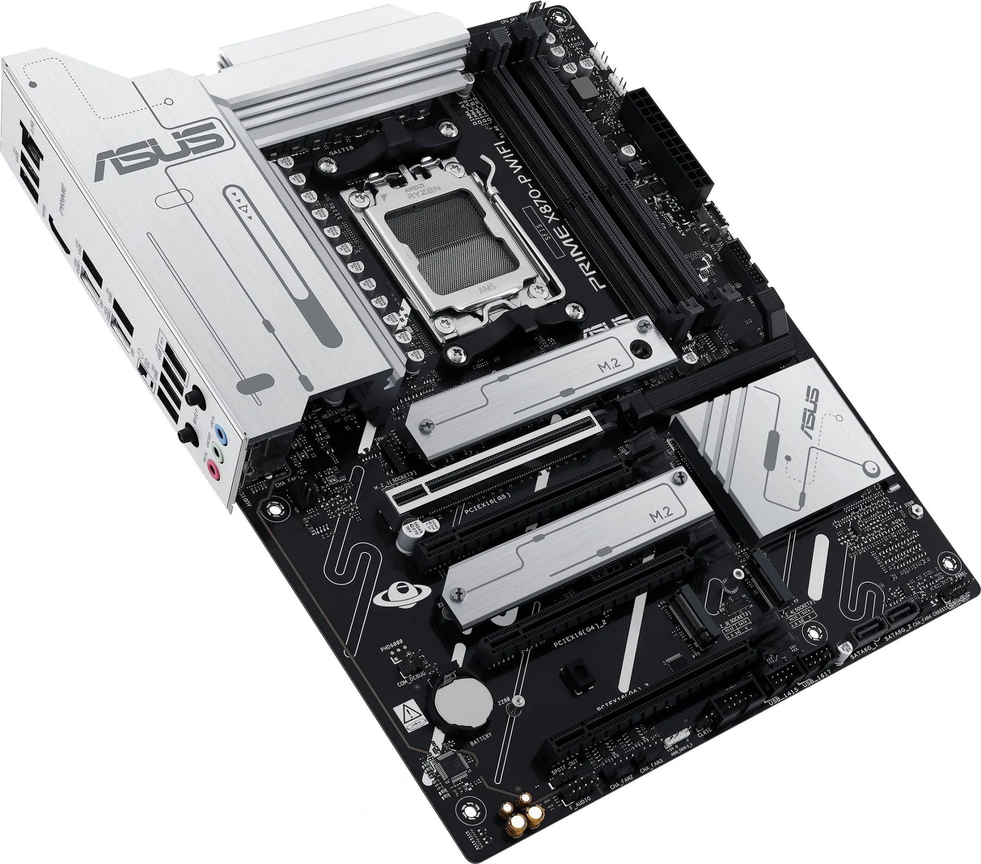 ASUS PRIME X870-P WIFI (Socket AM5, ATX, 4xDDR5(256GB), HDMI 2.1, 1xPCIe 5.0x16/3xPCIe 4.0x16, 1xLAN (2.5GbE), 2xSATA 6Gb/s, 4xM.2, RAIDXpert2 Technology, Wi-Fi 7, 2xType-C, Wi-Fi 7, 4xUSB 3.2, 2xUSB)