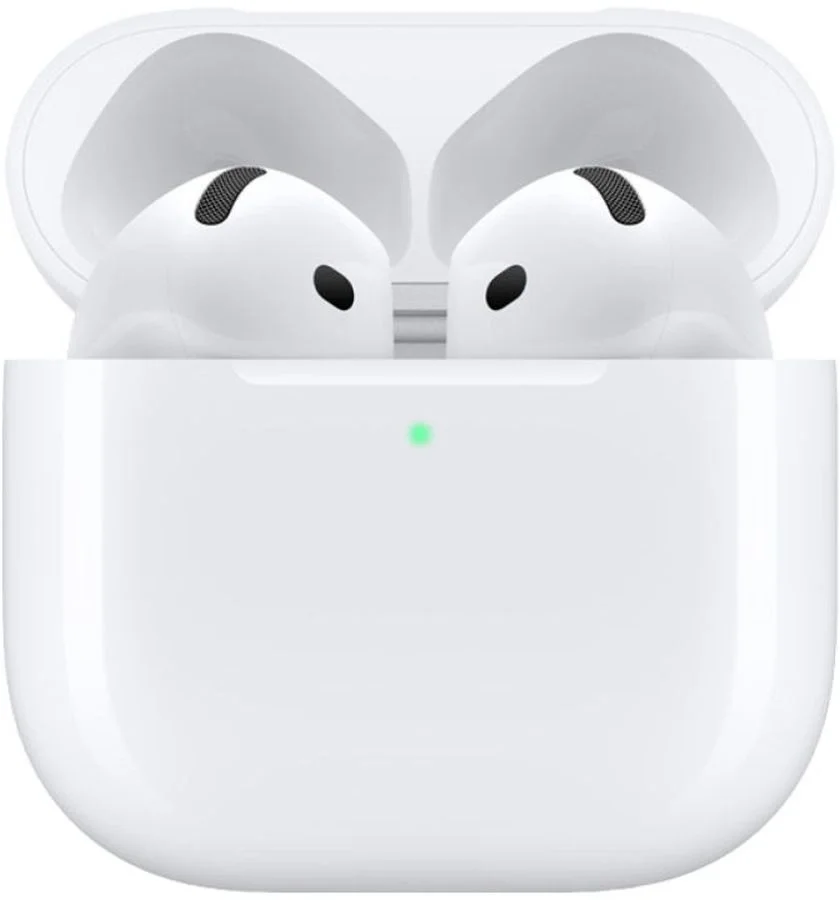 Гарнитура вкладыши Apple A3050,A3053,A3058 AirPods 4 белый беспроводные bluetooth  в  ушной  раковине (MXP63LL/A)