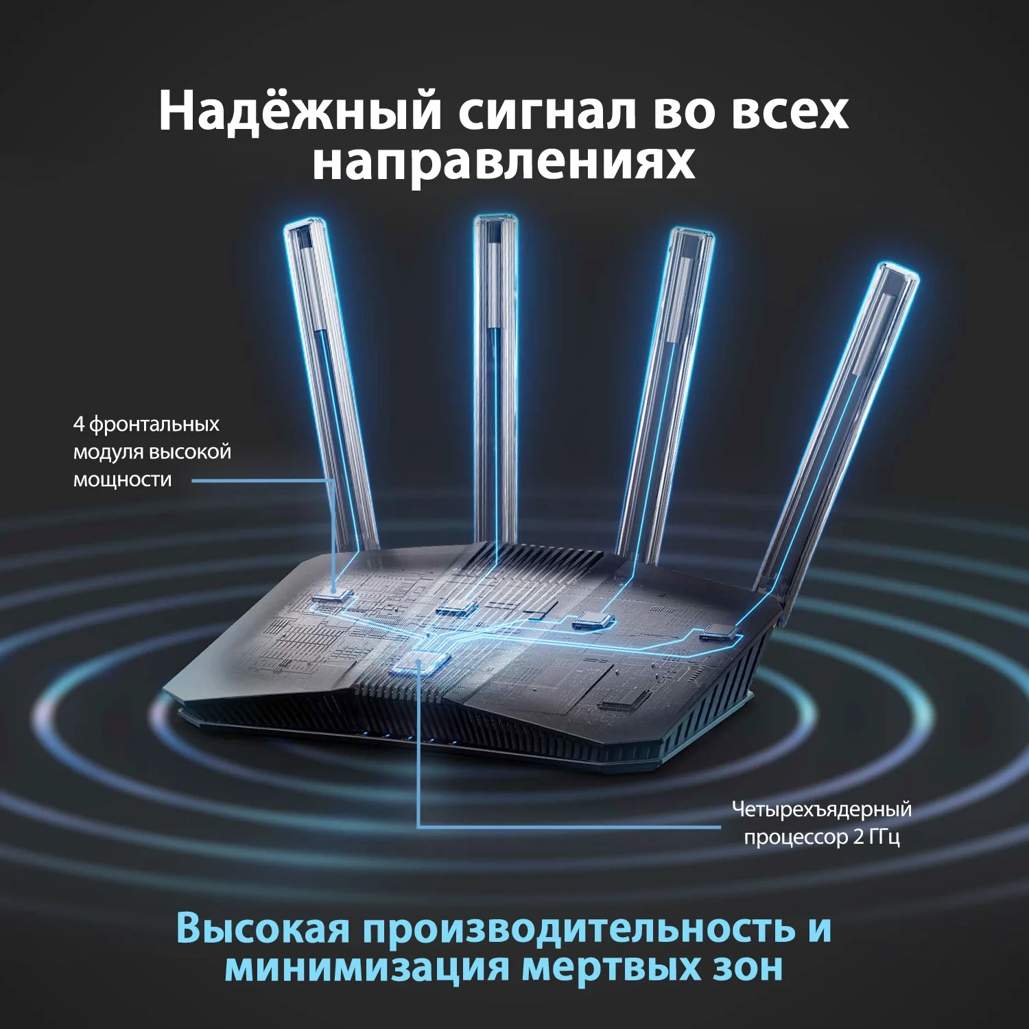 Роутер беспроводной Asus RT-BE58U BE3600 100/1000/2500BASE-T черный