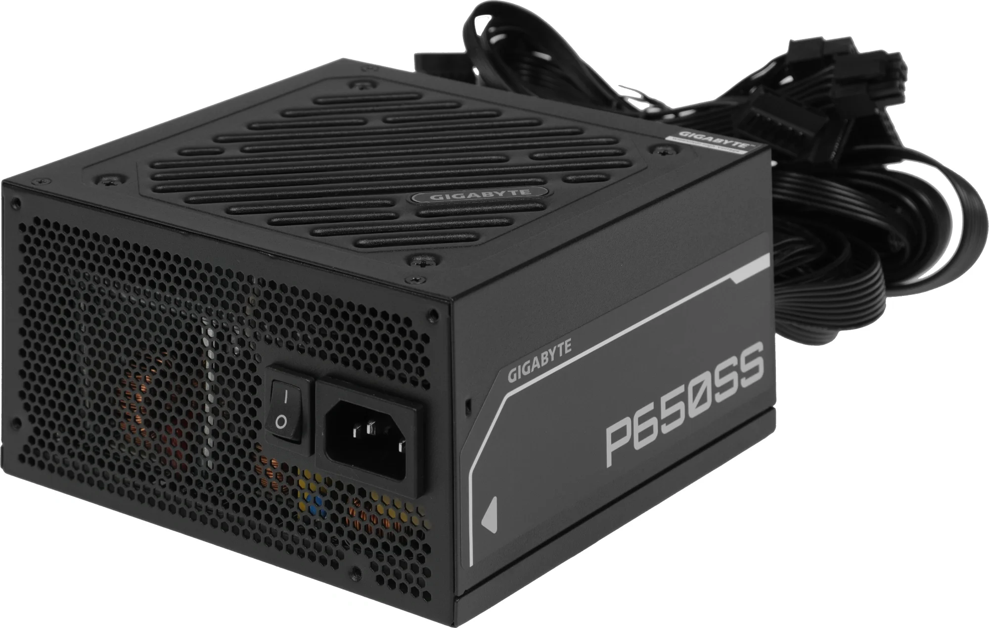 Блоки питания/ Power Supply Gigabyte GP-P650SS, 650W 80+ Silver (ATX, 3.0, Non-modular, 1x24(20+4)pin, 2x4+4-pin CPU, 2xMolex, 2x6+2-pin PCIe, 5xSATA3, Active, 120x120mm, 150x140x86mm, APFC, black)