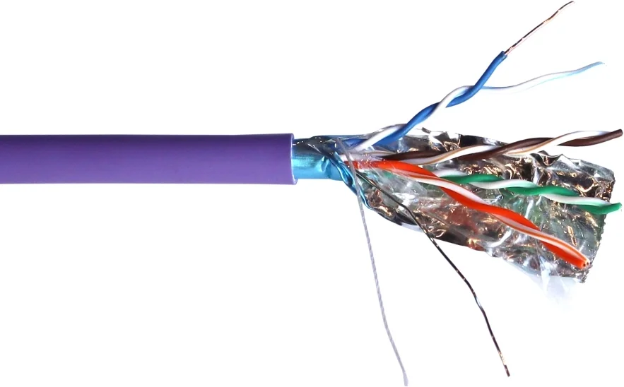 TWT-5EFTP-NGLS Кабель информационный Lanmaster  кат.5E FTP 4 пары 24AWG нг(А)-LS внутренний  305м  фиолетовый