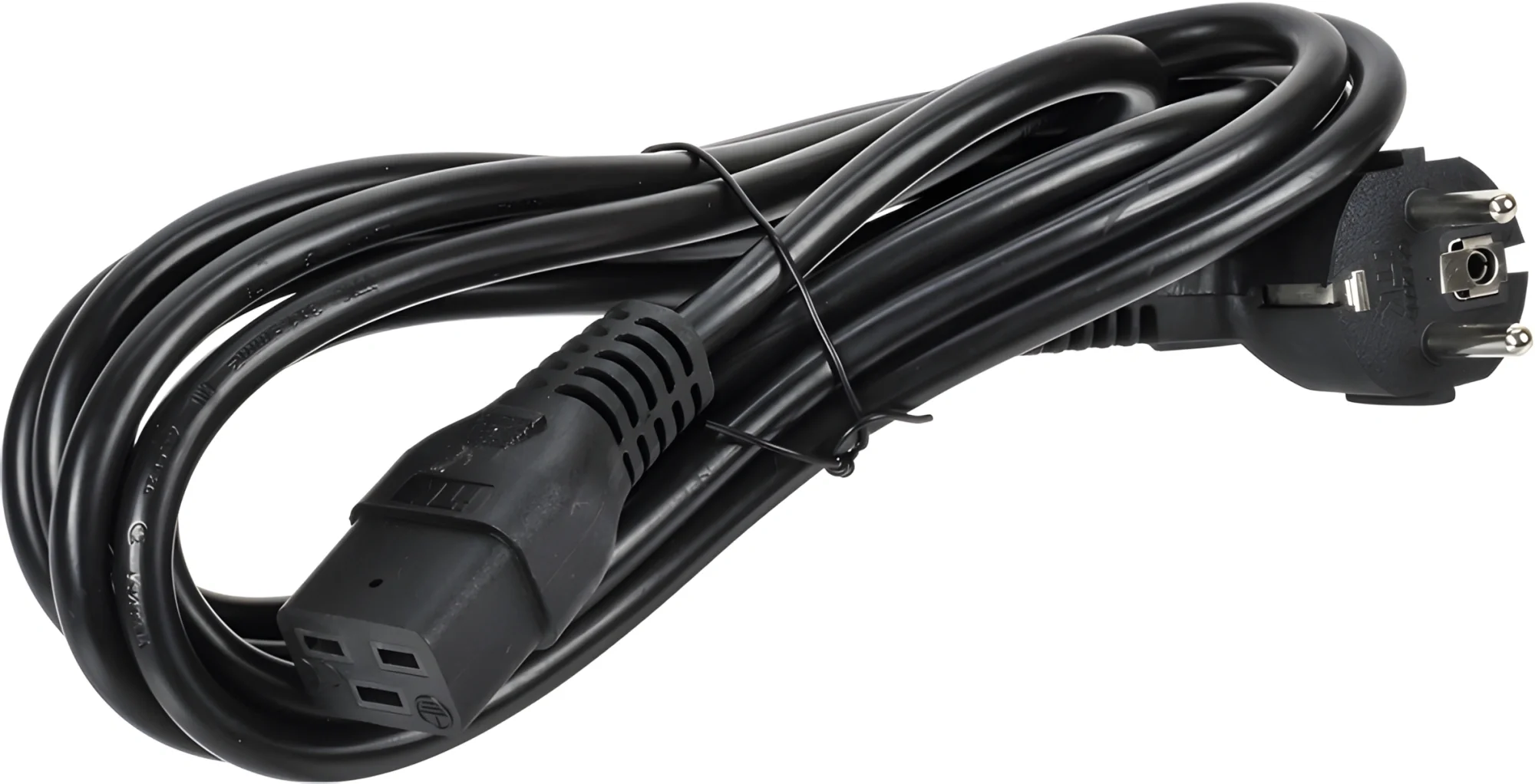 Кабель питания ITK, IEC 320 C19 -> Schuko CEE 7 16A, 3 м, цвет чёрный, PC-C19D-3M