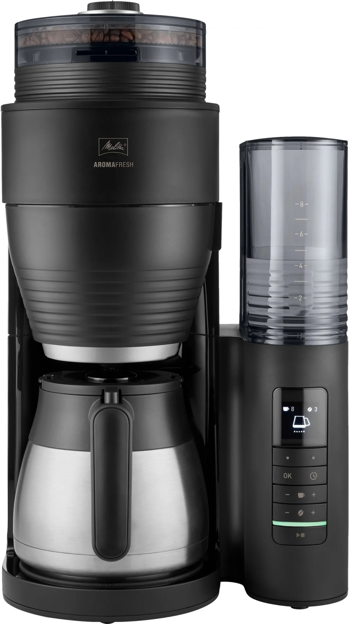 Кофеварка капельная Melitta Aromafresh 2 Grind & Brew черный, исп. кофе - зерновой, 1.25 л