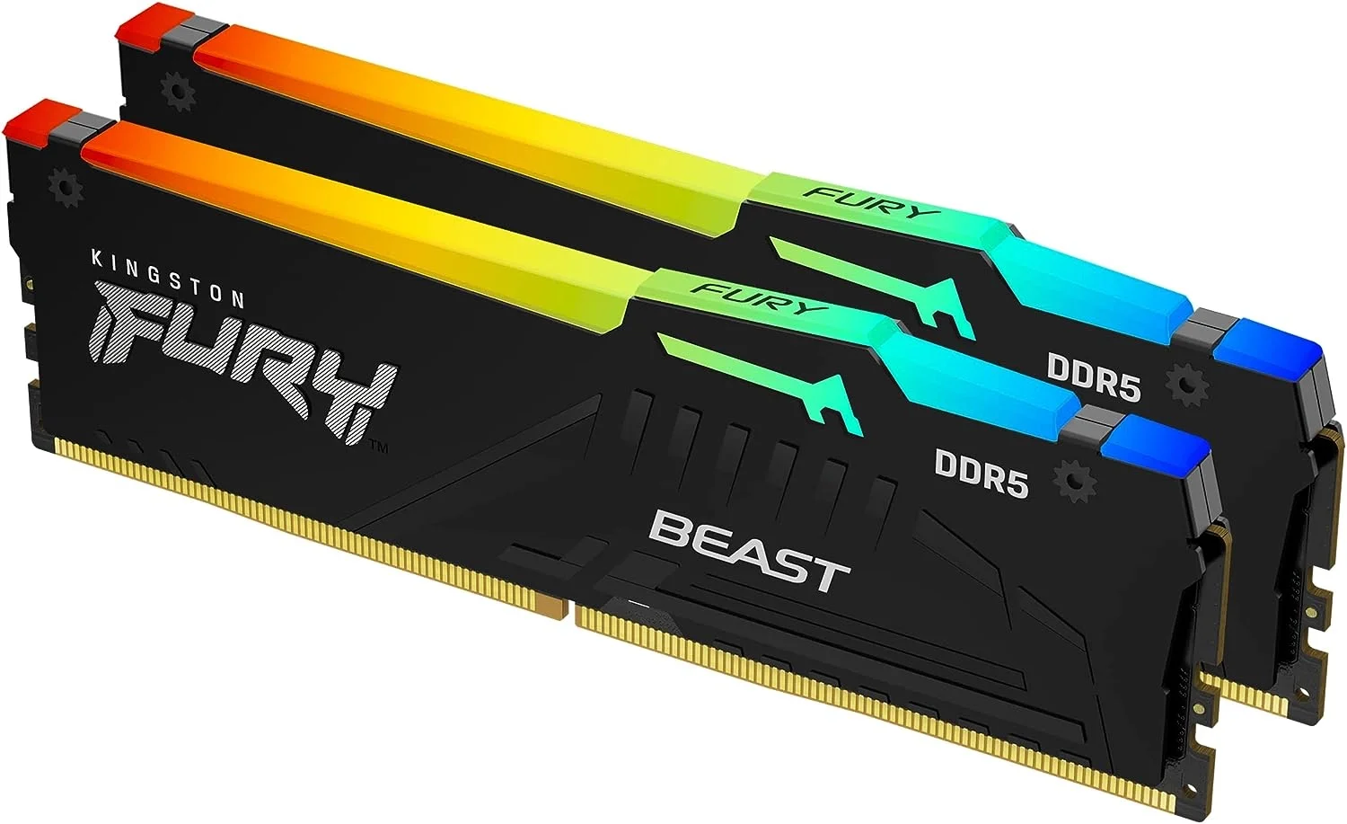 Память DDR5 2x16GB 6000MHz Kingston KF560C36BBE2AK2-32 Fury Beast RGB RTL Gaming PC5-48000 CL36 DIMM 288-pin 1.35В single rank с радиатором Ret