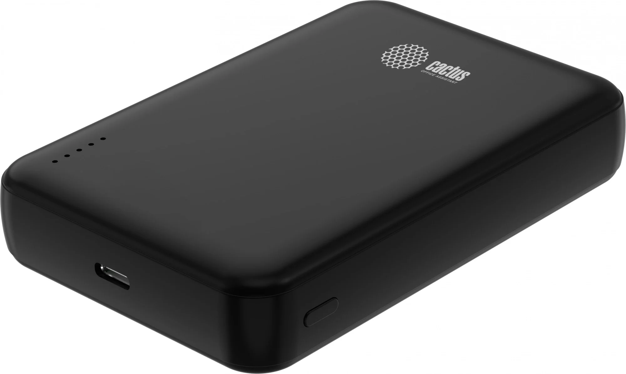 Портативный аккумулятор Power Bank CACTUS PBFSUA, 10 000mAh, беспроводная зарядка, Li-Pol, чёрный, CS-PBFSUA-10000