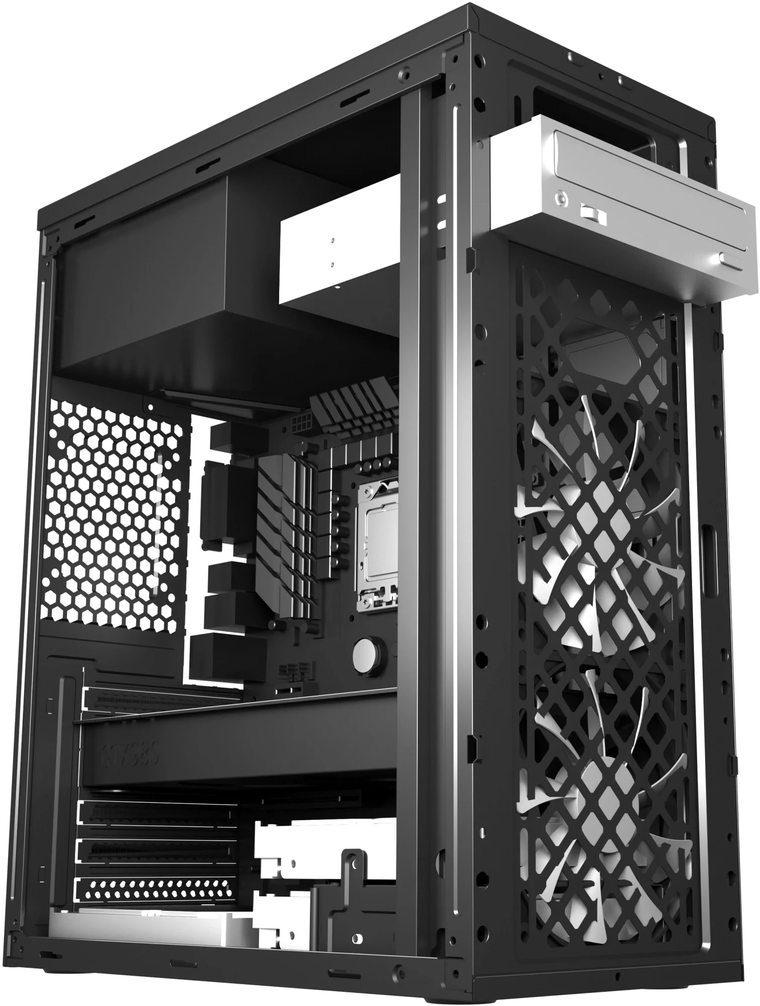 Компьютерный корпус Digma DCC-MD302 черный без БП ATX 1x80мм 3x120мм 2xUSB 2.0 2xUSB 3.0 audio