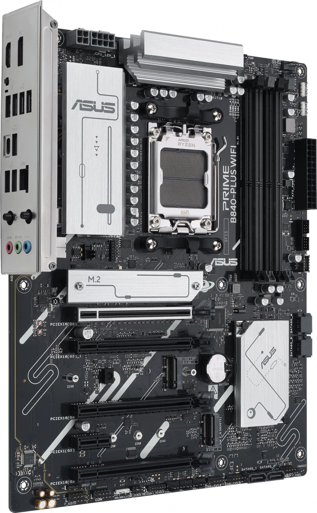 Материнская плата Asus PRIME B840-PLUS WIFI Socket AM5 AMD B840 4xDDR5 ATX AC`97 8ch(7.1) 2.5Gg RAID+HDMI+DP