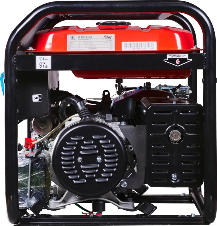 FUBAG BS 6600 DA ES Электростанция бензиновая [641693/646282] {Электростартер, 6.6 кВа/6.0 кВт, 230/400 В, 420 объем см3, 8,0/10,9 кВт, л.с., 78 дБ 7м, Время работы 9.5ч, 25 л бак, 87.4 кг}