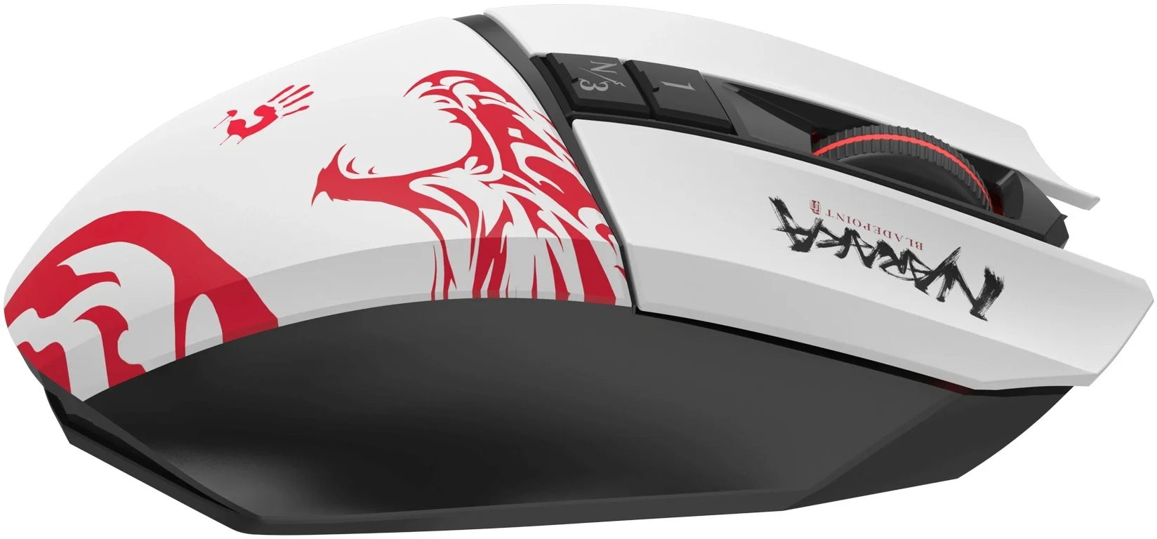 Мышь A4Tech Bloody R36 Ultra белый/черный/красный оптическая 12000dpi беспров. USB 7but (R36 ULTRA NARAKA USB)