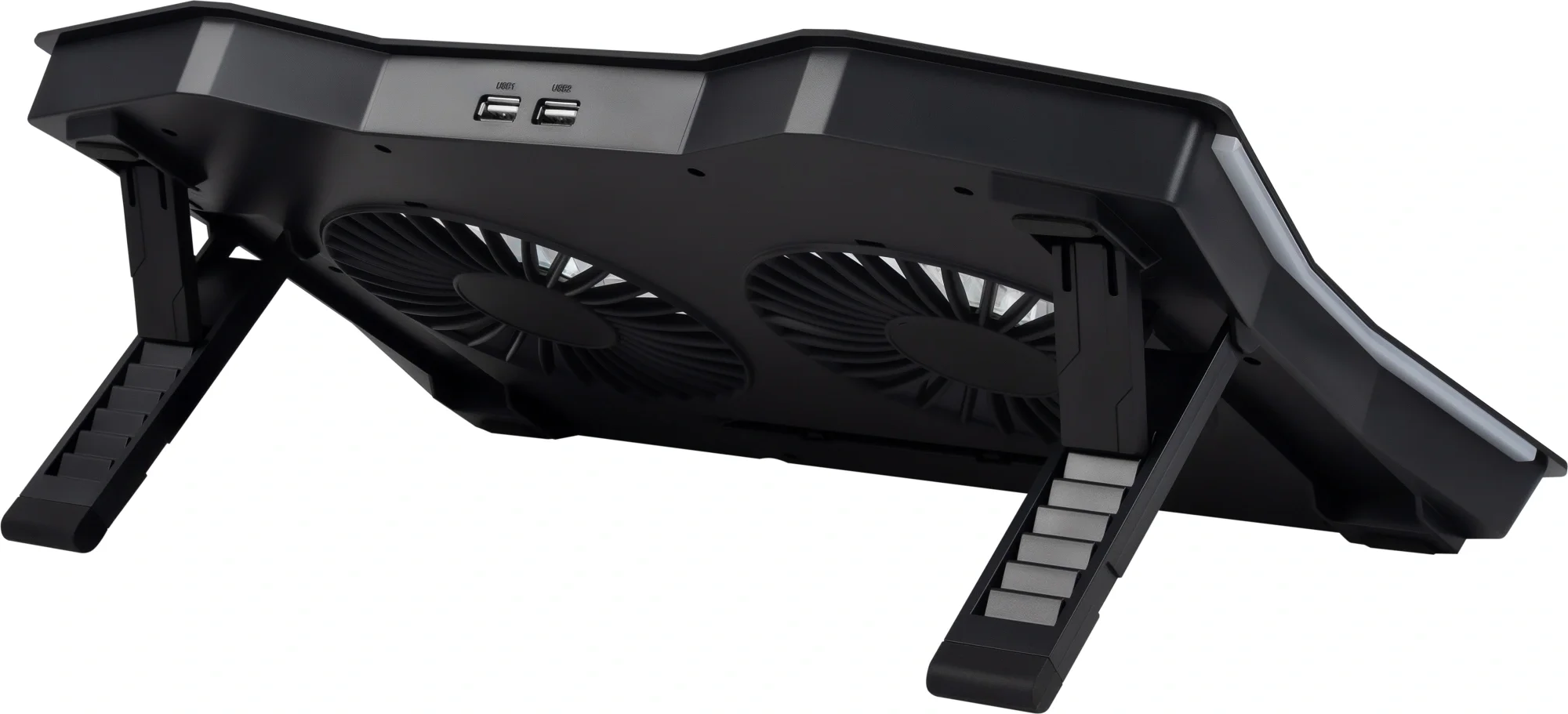D-NCP180-2X110RGB Подставка для ноутбука Digma  18" 410x280x34мм 20дБ 2xUSB 2x 110ммFAN 700г  Fan-control  пластик  ABS че