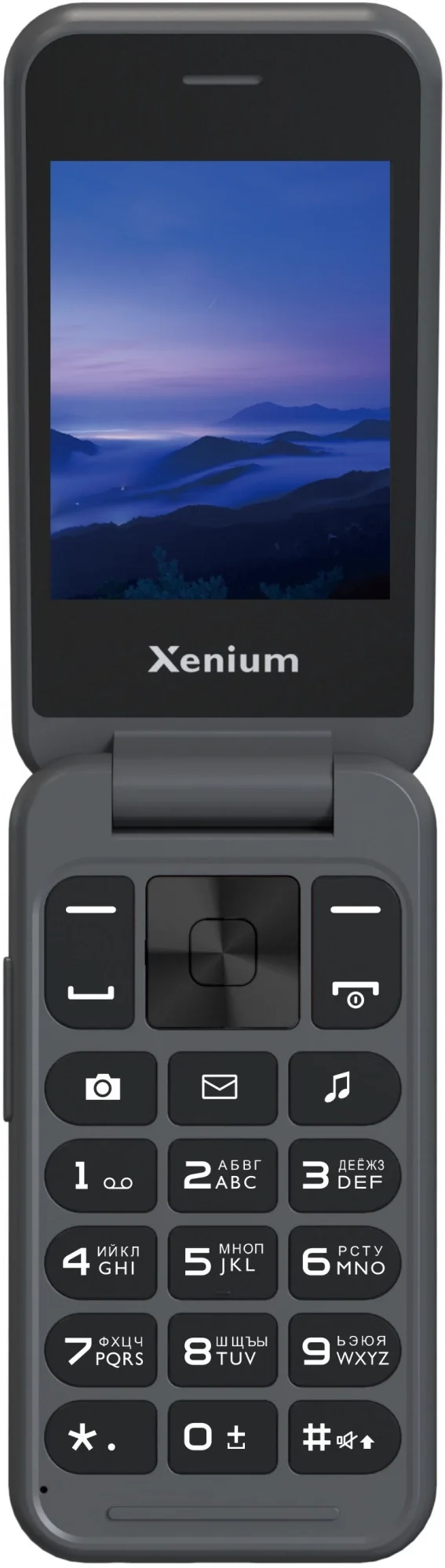 Мобильный телефон Xenium 680 X темно-серый раскладной 2Sim 2.8" 240x320 Nucleus 0.3Mpix GSM900/1800 MP3 FM microSD max32Gb