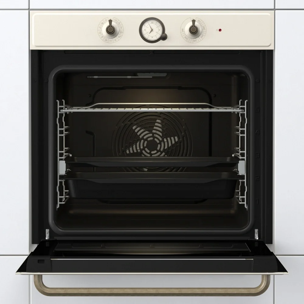 Gorenje Духовой шкаф Gorenje BOS67372CLI (Classico / 77 л / до 300 °C / Бежевый, эмаль / AquaClean / PerfectGrill / телескоп. напр. (x1) / А)