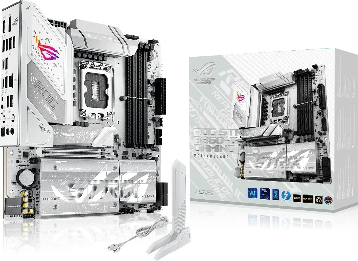 ASUS ROG STRIX B860-G GAMING WIFI (Socket 1851, mATX, 4xDDR5(256GB), DP/HDMI 2.1, 1xPCIe 5.0x16, 1xLAN(2.5GbE), Wi-Fi, BT, 4xSATA 6Gb/s, 4xM.2, Thunderbolt, 1xType-C, 5xUSB 3.2, 4xUSB 2.0)