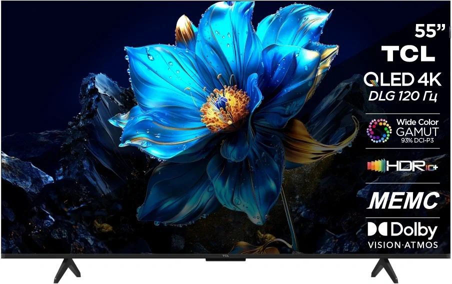Телевизор QLED TCL 55" 55P7K черный 4K Ultra HD 60Hz DVB-T DVB-T2 DVB-C DVB-S DVB-S2 USB WiFi Smart TV