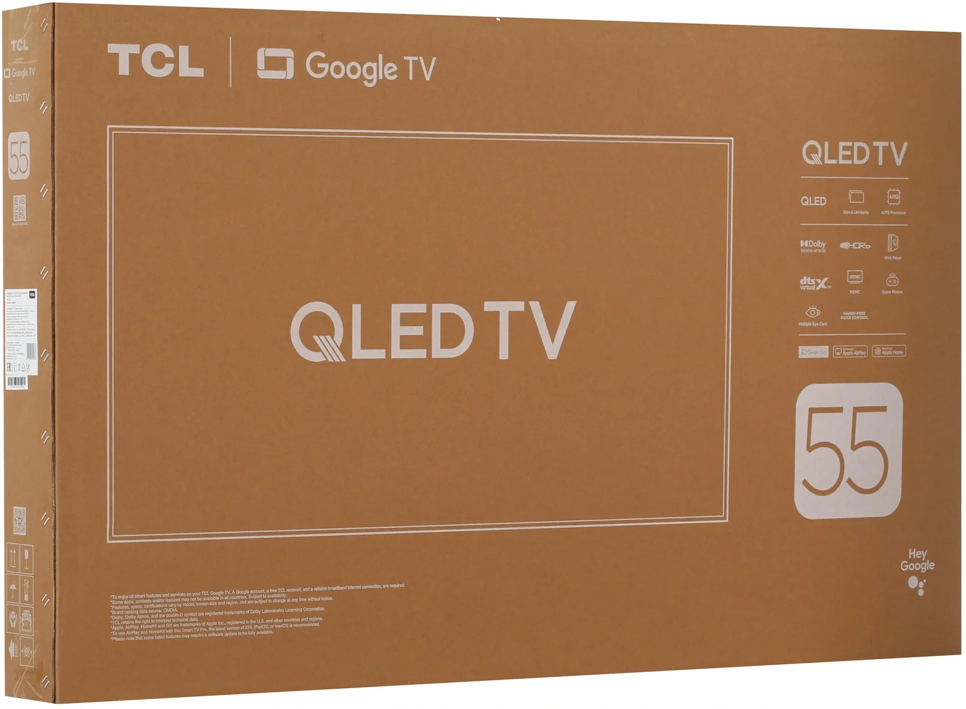 Телевизор QLED TCL 55" 55P7K черный 4K Ultra HD 60Hz DVB-T DVB-T2 DVB-C DVB-S DVB-S2 USB WiFi Smart TV