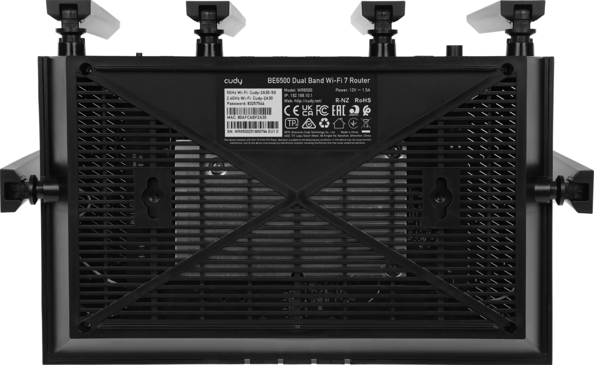 Роутер беспроводной Cudy WR6500 BE6500 10/100/1000BASE-T черный